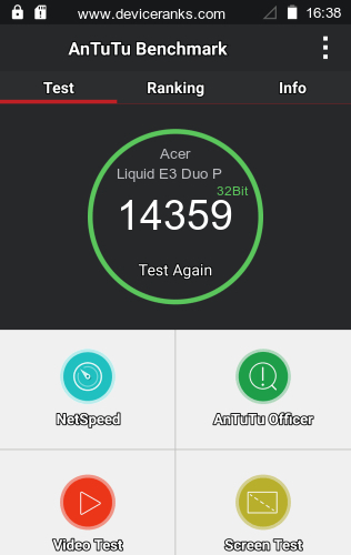 AnTuTu Acer Liquid E3 Duo Plus