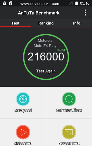 AnTuTu Motorola Moto Z4 Play