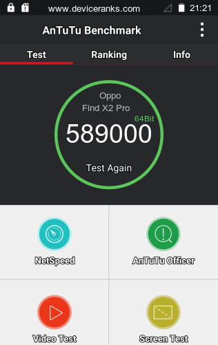 AnTuTu Oppo Find X2 Pro