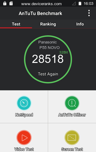 AnTuTu Panasonic P55 NOVO