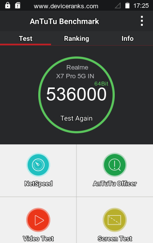 AnTuTu Realme X7 Pro 5G IN
